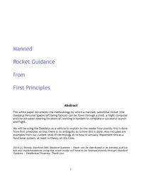 cover of the book Manned Rocket Guidance From First Principles