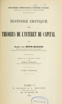 cover of the book Histoire Critique des Théories de l’Intérêt du Capital