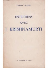 cover of the book Entretiens avec J. Krishnamurti