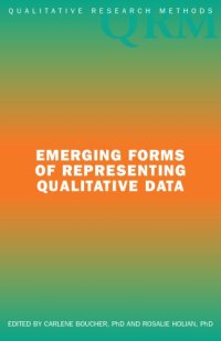 cover of the book Emerging forms of representing qualitative data.