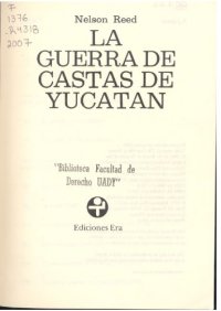 cover of the book La guerra de castas de Yucatán