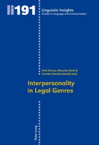 cover of the book Interpersonality in Legal Genres