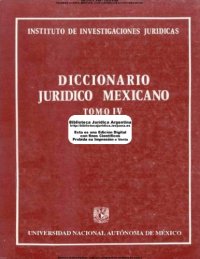 cover of the book Diccionario jurídico mexicano