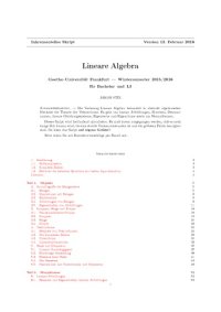 cover of the book Lineare Algebra [Lecture notes]