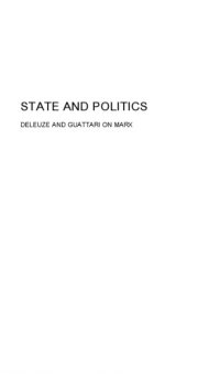 cover of the book State and Politics: Deleuze and Guattari on Marx