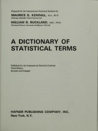 cover of the book A dictionary of statistical terms