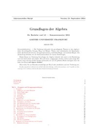 cover of the book Grundlagen der Algebra [Lecture notes]