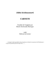 cover of the book Carnets