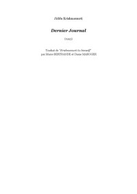 cover of the book Dernier journal