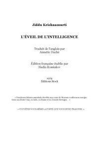 cover of the book L’éveil de l’intelligence