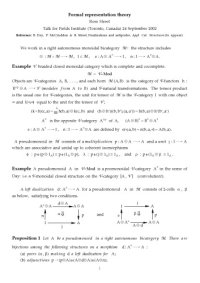 cover of the book Formal representation theory [expository notes]