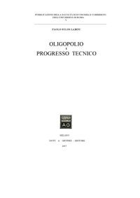 cover of the book Oligopolio e progresso tecnico