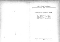 cover of the book La cristologia di Tertulliano