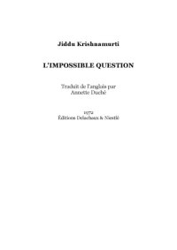 cover of the book L’impossible question