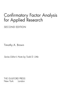 cover of the book Confirmatory Factor Analysis for Applied Research