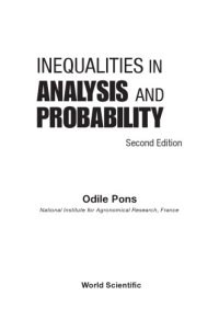 cover of the book Inequalities in Analysis and Probability