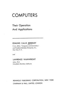 cover of the book Computers: their operation and applications