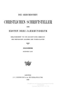 cover of the book Origenes: Band 6 vol.1  Homilien zum Hexateuch in Rufins Übersetzung. Teil 1: Die Homilien zu Genesis, Exodus und Leviticus