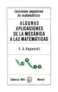 cover of the book Algunas aplicaciones de la mecánica a las matemáticas