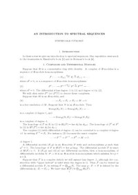 cover of the book An introduction to spectral sequences [Lecture notes]