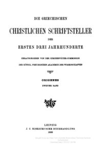 cover of the book Origenes: Band 2 Buch V–VIII gegen Celsus. Die Schrift vom Gebet