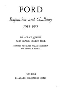 cover of the book Ford: Expansion and Challenge: 1915-1933