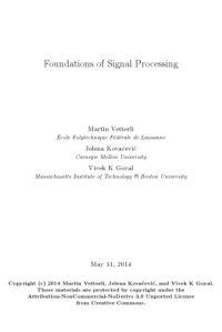 cover of the book Foundations of Signal Processing (free version)