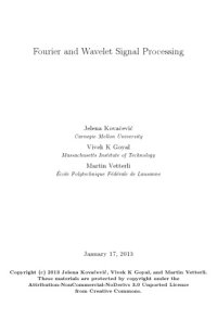 cover of the book Fourier & Wavelet Signal Processing (free version)