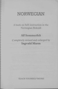 cover of the book Norwegian : a book of self-instruction in the Norwegian bokmål