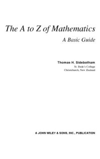 cover of the book The A to Z of Mathematics. A Basic Guide