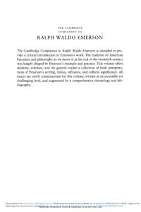 cover of the book The Cambridge Companion to Ralph Waldo Emerson