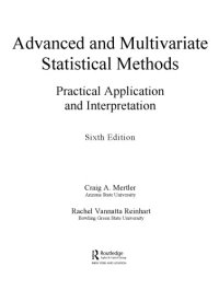 cover of the book Advanced and Multivariate Statistical Methods