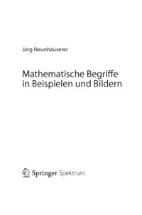 cover of the book Mathematische Begriffe in Beispielen und Bildern