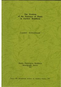 cover of the book Problem of the sentience of plants in earliest Buddhism