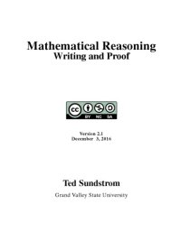 cover of the book Mathematical Reasoning. Writing & Proof