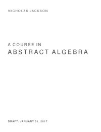 cover of the book A course in abstract algebra