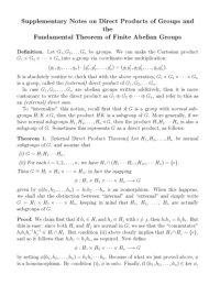 cover of the book Supplementary Notes on Direct Products of Groups and the Fundamental Theorem of Finite Abelian Groups [expository notes]