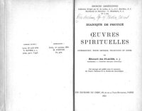 cover of the book Œuvres spirituelles