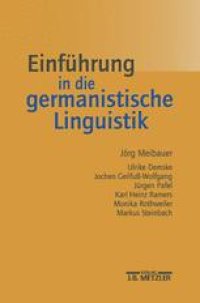 cover of the book Einführung in die germanistische Linguistik