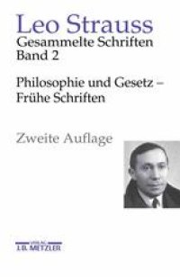 cover of the book Gesammelte Schriften: Band 2: Philosophie und Gesetz — Frühe Schriften