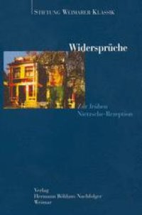 cover of the book Widersprüche: Zur frühen Nietzsche-Rezeption