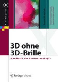 cover of the book 3D ohne 3D-Brille: Handbuch der Autostereoskopie