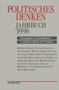 cover of the book Politisches Denken Jahrbuch 1998