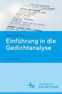 cover of the book Einführung in die Gedichtanalyse