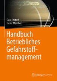 cover of the book Handbuch Betriebliches Gefahrstoffmanagement