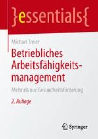 cover of the book Betriebliches Arbeitsfähigkeitsmanagement: Mehr als nur Gesundheitsförderung