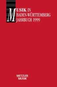 cover of the book Musik in Baden-Württemberg: Jahrbuch 1999 / Band 6