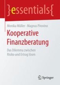 cover of the book Kooperative Finanzberatung: Das Dilemma zwischen Risiko und Ertrag lösen