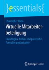 cover of the book Virtuelle Mitarbeiterbeteiligung: Grundlagen, Aufbau und praktische Formulierungsbeispiele