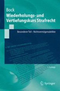 cover of the book Wiederholungs- und Vertiefungskurs Strafrecht: Besonderer Teil - Nichtvermögensdelikte